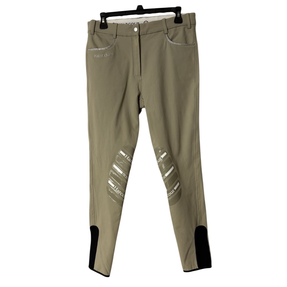 Harcour France Equestrian Womens Beige Horse Riding Breeches Size 40 US 8-10